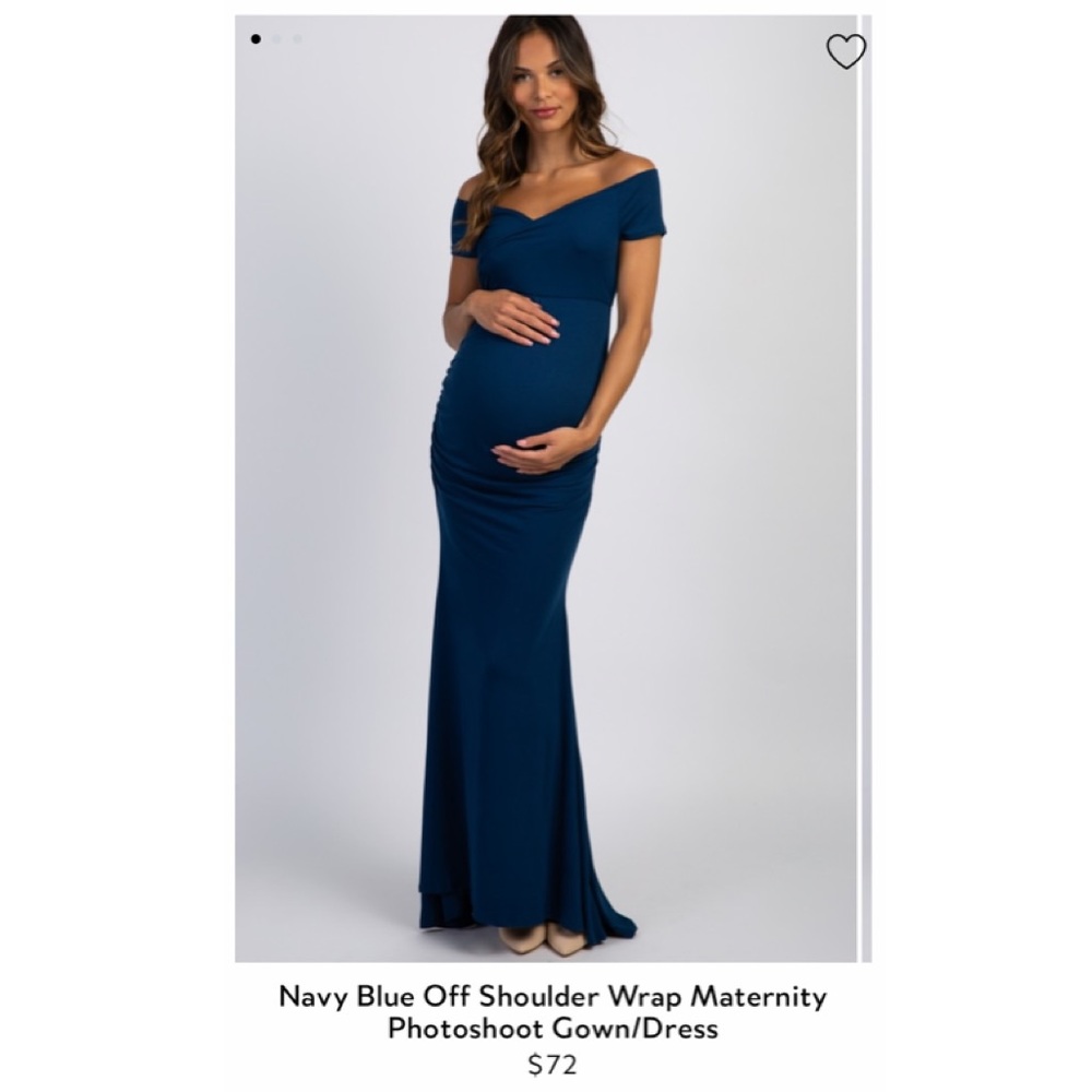 Never worn** Navy cold shoulder maternity dress